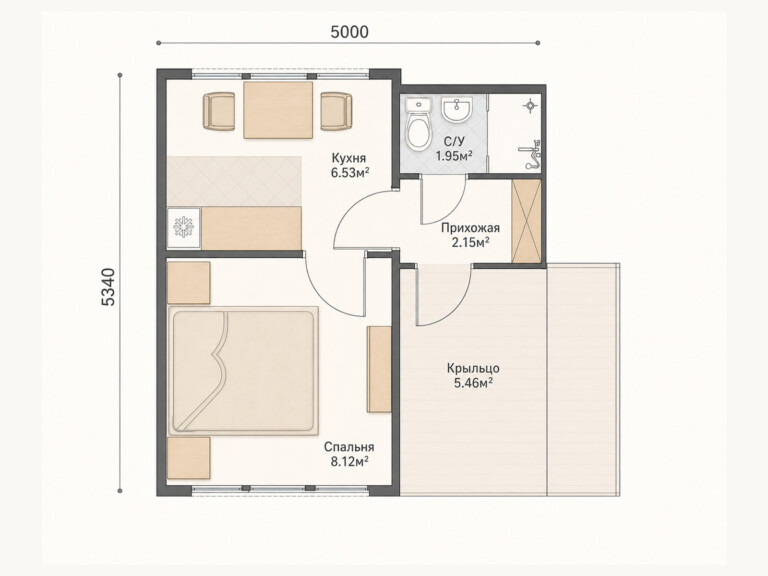 KD-1023 LOFT — план первого этажа